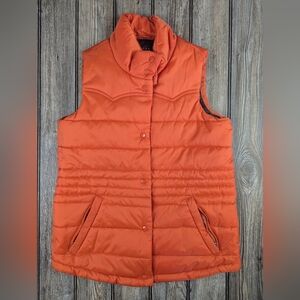 Roper Puffer Vest Size XL 14 Youth Orange Brown Lining
